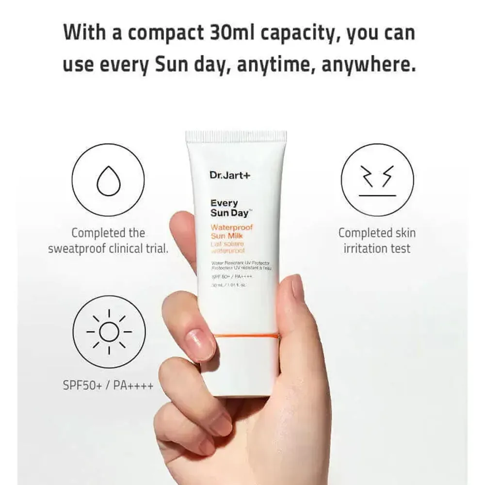 [ DR.Jart  ] Every Sun Day Waterproof Sun Milk SPF 50  PA     30ml