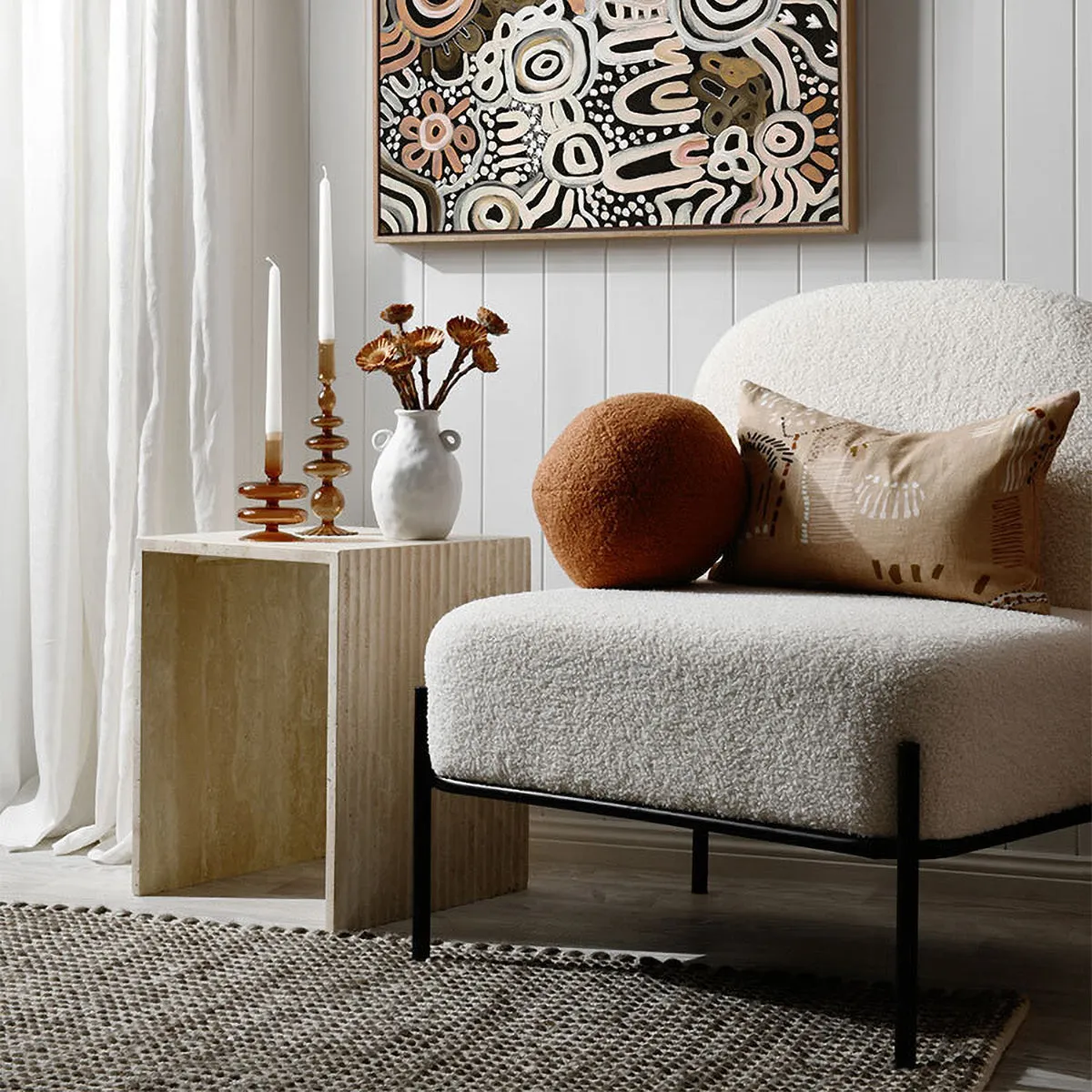 Boucle Ball Cushion