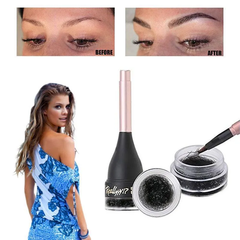 Hirundo Waterproof Eyebrow Kit (Black) -Long Lasting Sculpting Brow