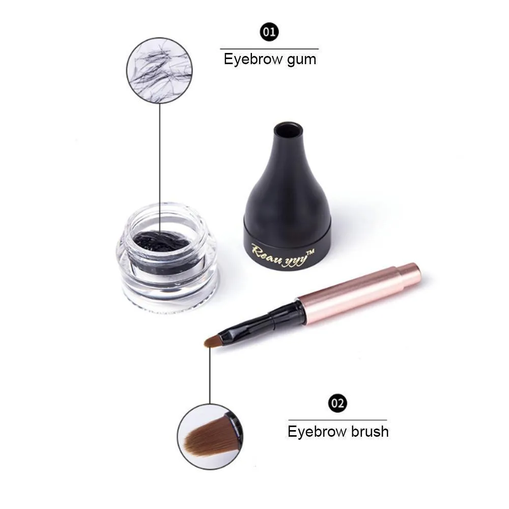 Hirundo Waterproof Eyebrow Kit (Black) -Long Lasting Sculpting Brow